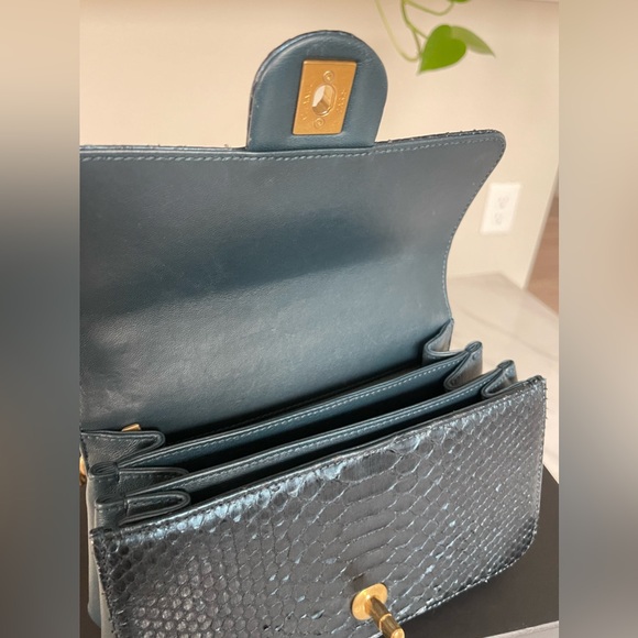 SOLD - CHANEL Python Straight-Lined Flap Bag - Picture 13 of 16